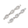 Brass Micro Pave Clear Cubic Zirconia Connector Charms CU-CBAA6E8-12P-2