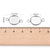 Tarnish Resistant Flat Round 304 Stainless Steel Cabochon Connector Settings STAS-E079-02-3