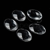 Transparent Oval Glass Cabochons X-GGLA-R022-35x25-6