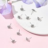 SHEGRACE Brass Micro Pave Cubic Zirconia Stud Earrings XGRQ4N068-711P-4