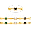 Handmade Brass Enameled Link Chains CHC-F011-16-G-1
