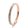 304 Stainless Steel Rhinestone Rings Set STAS-D178-02D-2