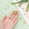 8Pcs Brass Micro Pave CLear Cubic Zirconia Pendant
s FIND-BC0013-56-3