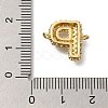 Brass Micro Pave Cubic Zirconia Letter Links KK-I717-04P-3