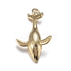 Brass Micro Clear Cubic Zirconia Pendants ZIRC-F120-072G-3