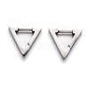 Tarnish Resistant 304 Stainless Steel Triangle Huggie Hoop Earrings STAS-J033-02A-P-1