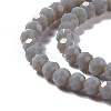 Faceted(32 Facets) Glass Beads Strands EGLA-J042-36B-15-3