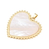 Natural White Shell Pendants KK-C162-001B-G-2