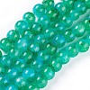 Spray Painted Glass Beads Strands GLAA-A038-C-46-1