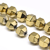 Electroplate Non-magnetic Synthetic Hematite Beads Strands G-T061-31B-3