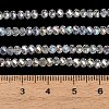 Electroplate Glass Beads Strands GL-CBAA615-02E-4