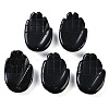 Natural Black Stone Pendants G-K359-03B-1