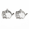 Tibetan Style Alloy Pendant Enamel Settings TIBEP-N010-023AS-RS-1