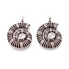 Brass Micro Pave Clear Cubic Zirconia Enamel Pendants KK-T071-28P-03-1
