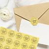 Gold Foil Paper Picture Stickers STIC-WH0030-001-6