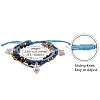 Sparkling Glass Seed Beads 5 Layered Anklet AJEW-SW00006-03-7