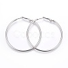Tarnish Resistant 201 Stainless Steel Hoop Earrings EJEW-F188-24P-C-1
