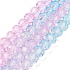 Transparent Painted Glass Beads Strands LS-DGLA-A034-T6mm-A22-2