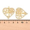 Brass Micro Pave Clear Cubic Zirconia Pendants KK-C166-03G-3