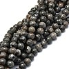 Natural Fluorescent Syenite Rock(Glow under UV Light) Beads Strands G-G789-02C-1