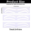 24Pcs 3 Styles Plastic Eyebrow Tattoo Practice Skin AJEW-CP0009-58A-2