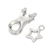 Brass Micro Pave Clear Cubic Zirconia Interlocking Clasps KK-U059-01P-2
