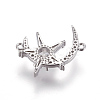 Brass Micro Pave Cubic Zirconia Links ZIRC-L078-024P-NR-2