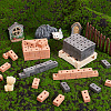2 Colors Polymer Clay Mini Wall Bricks AJEW-OC0005-03B-5