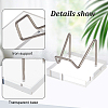 Square Clear Acrylic Base Stainless Steel Arm Mineral Specimens Display Easel Stands ODIS-WH0043-27P-4