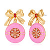 Alloy Enamel Dangle Stud Earrings FS-WG5C05A-01-5