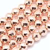 Electroplate Non-magnetic Synthetic Hematite Beads Strands G-L485-03D-LRG-1