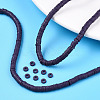 Flat Round Handmade Polymer Clay Bead Spacers X-CLAY-R067-4.0mm-04-7