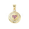 Valentine's Day Brass Micro Pave Colorful Cubic Zirconia Pendants KK-L273-01G-03-1