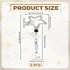 2Pcs Star Alloy & Acrylic & Iron Snap Hair Clips PHAR-LP0001-03-2