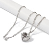 Brass Rhinestone Pendant Necklaces NJEW-G089-16D-P-2