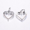 Long-Lasting Plated Brass Micro Pave Cubic Zirconia Charms ZIRC-F069-39-3