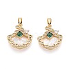 Natural White Shell Pendants KK-N287-24G-1