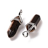 Natural Tiger Eye Pointed Pendants G-K329-43P-3