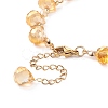 Imitation Austrian Crystal Glass Teardrop Beaded Bracelet BJEW-TA00171-02-5