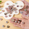 66Pcs 11 Colors Transparent Resin Rondelle European Beads RESI-TA0004-86-7