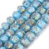 Handmade Foil Glass Beads FOIL-Q001-02B-3