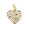 Brass Micro Pave Cubic Zirconia Pendants KK-F905-01G-02-1