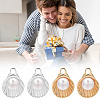 12Pcs 2 Colors Brass with Glass Pearl Pendants KK-BBC0024-92-7