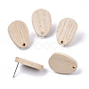 Cedarwood Stud Earring Findings X-MAK-N033-003-1