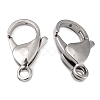 Tarnish Resistant Polished 316 Surgical Stainless Steel Lobster Claw Clasps X-STAS-R072-18A-2