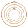 4Pcs 4 Styles Bamboo Cross Stitch Embroidery Hoops DIY-HY0001-76-1