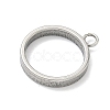 304 Stainless Steel Open Back Bezel Pendants STAS-B126-06B-P-2