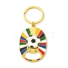Alloy Colorful Enamel Football Bottle Opener Keychains KEYC-I119-07G-1