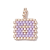 2Pcs Handmade MIYUKI Round Rocailles Seed Loom Pattern PALLOY-MZ00186-3