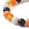 Acrylic Round Beaded Stretch Bracelet BJEW-JB09921-4